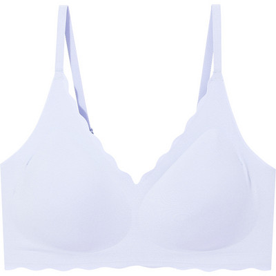 Σουτιέν με επένδυση One Piece χωρίς ραφή Εσώρουχα Χωρίς Ατσάλινο Δαχτυλίδι Σταυρός Όμορφη Πλάτη Δωρεάν Κύπελλο Ασύρματο Κυματιστό Edge Κουτί δώρου