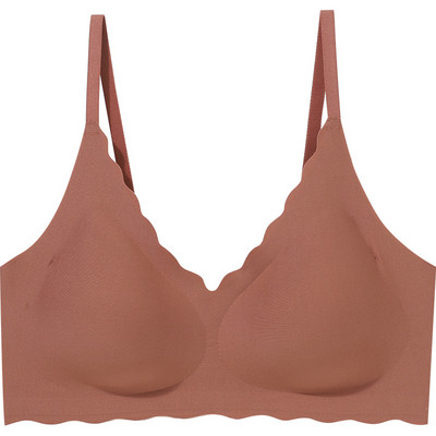 Σουτιέν με επένδυση One Piece χωρίς ραφή Εσώρουχα Χωρίς Ατσάλινο Δαχτυλίδι Σταυρός Όμορφη Πλάτη Δωρεάν Κύπελλο Ασύρματο Κυματιστό Edge Κουτί δώρου