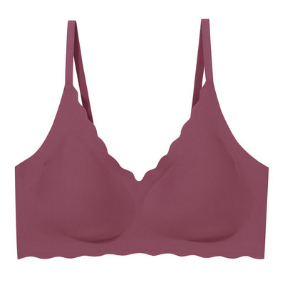 Σουτιέν με επένδυση One Piece χωρίς ραφή Εσώρουχα Χωρίς Ατσάλινο Δαχτυλίδι Σταυρός Όμορφη Πλάτη Δωρεάν Κύπελλο Ασύρματο Κυματιστό Edge Κουτί δώρου