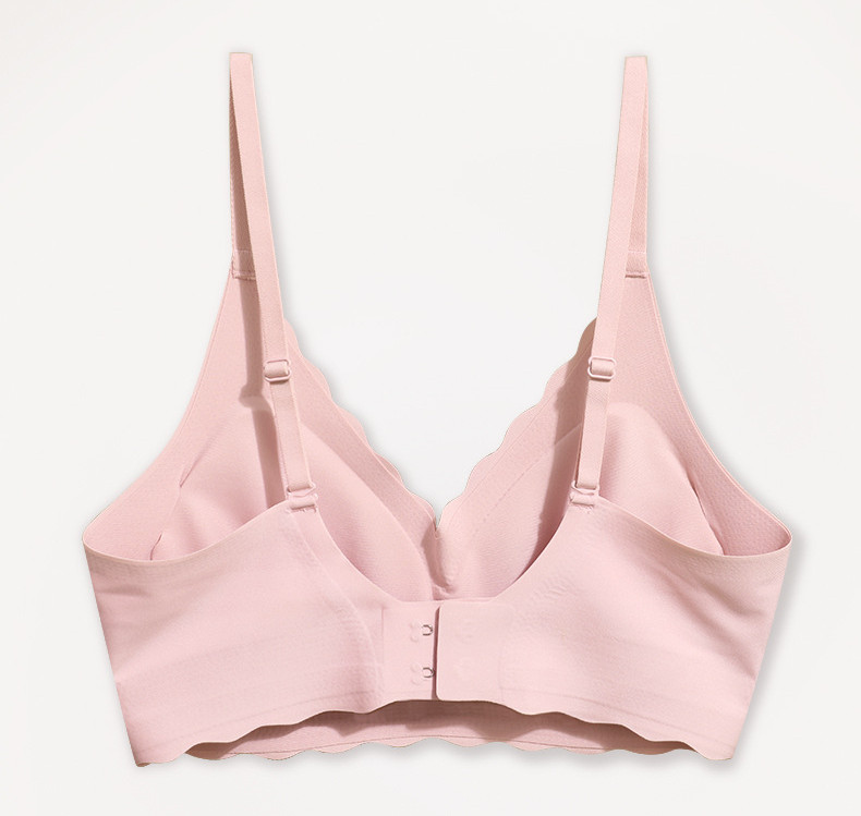 Σουτιέν με επένδυση One Piece χωρίς ραφή Εσώρουχα Χωρίς Ατσάλινο Δαχτυλίδι Σταυρός Όμορφη Πλάτη Δωρεάν Κύπελλο Ασύρματο Κυματιστό Edge Κουτί δώρου