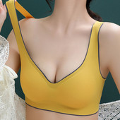 Bralette fără cusături Sutien activ pentru femei Latex Push Up Femei M-XXL Maiuri de mărime mare Se adună Sutien căptușit rezistent la șocuri Lenjerie de corp