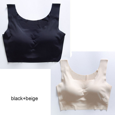 2 komada grudnjaka od lateksa Bešavni grudnjaci za žensko donje rublje BH Push Up grudnjak s jastučićem i prslukom Gornji grudnjak WX003