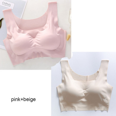 2 komada grudnjaka od lateksa Bešavni grudnjaci za žensko donje rublje BH Push Up grudnjak s jastučićem i prslukom Gornji grudnjak WX003