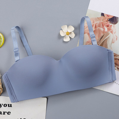 Στράπλες Σουτιέν Σέξι Αόρατο Push Up Ασύρματες Μετατρέψιμες Ιμάντες Γυναικείο Σουτιέν μονόχρωμο Χωρίς σύρμα Γυναικεία σουτιέν εσωρούχων