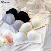 No Steel Ring Nähtamatu aluspesu Naiste rinnahoidjad Seksikad pitsist rinnahoidjad Õmblusteta reguleeritud rihmadega Naiste rinnahoidja Pehme hingav pesu