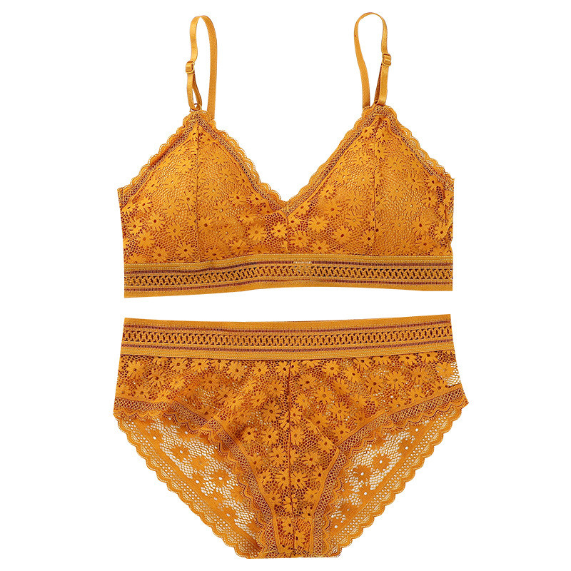 Γυναικεία Δαντελένια Σετ σουτιέν χωρίς ραφή Εσώρουχα χωρίς πλάτη γιλέκο σέξι με επένδυση Bralette Εσώρουχα εξαιρετικά λεπτό σουτιέν