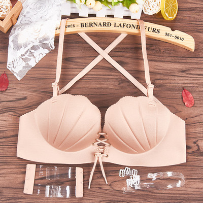 Fatimu Sexy One Piece õmblusteta rinnahoidja Mugav traadita seksikas pesu Naiste rinnahoidja Shell massaažipesu Naiste Super Push Up rinnahoidja