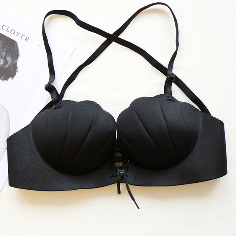 Fatimu Sexy One Piece õmblusteta rinnahoidja Mugav traadita seksikas pesu Naiste rinnahoidja Shell massaažipesu Naiste Super Push Up rinnahoidja