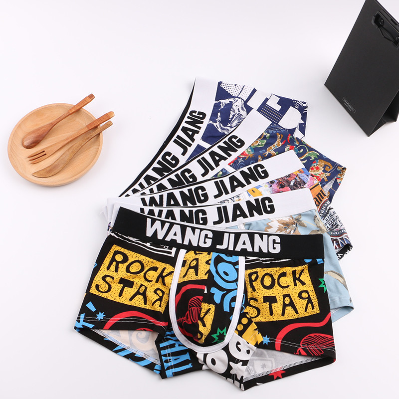 Boxeri noi Lenjerie de corp pentru bărbați Cuecas Masculina Calzoncillo Boxeri pentru bărbați cu imprimeuri Boxeri pentru bărbați Chiloți Mărimea M-XXL