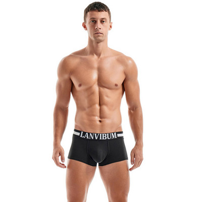 Boxeri cuecas respirabili pentru bărbați Lenjerie de corp pentru bărbați Husă convexă Chiloți sexy pentru bărbați Chiloți Pantaloni scurți