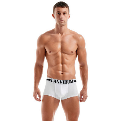 Boxeri cuecas respirabili pentru bărbați Lenjerie de corp pentru bărbați Husă convexă Chiloți sexy pentru bărbați Chiloți Pantaloni scurți