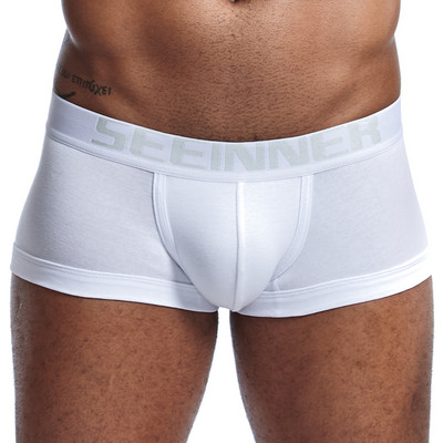 Chiloți din bumbac pentru bărbați Lenjerie de corp pentru bărbați Boxeri respirabili pentru bărbați Chiloți solizi Pantaloni scurti confortabili Calzoncillo Hombre