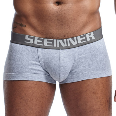 Chiloți din bumbac pentru bărbați Lenjerie de corp pentru bărbați Boxeri respirabili pentru bărbați Chiloți solizi Pantaloni scurti confortabili Calzoncillo Hombre