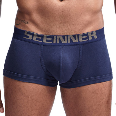 Chiloți din bumbac pentru bărbați Lenjerie de corp pentru bărbați Boxeri respirabili pentru bărbați Chiloți solizi Pantaloni scurti confortabili Calzoncillo Hombre