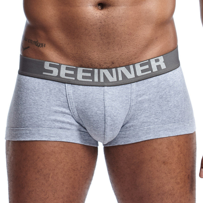 Chiloți din bumbac pentru bărbați Lenjerie de corp pentru bărbați Boxeri respirabili pentru bărbați Chiloți solizi Pantaloni scurti confortabili Calzoncillo Hombre