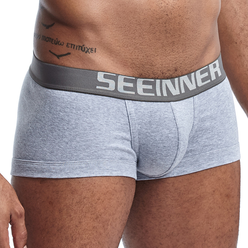 Chiloți din bumbac pentru bărbați Lenjerie de corp pentru bărbați Boxeri respirabili pentru bărbați Chiloți solizi Pantaloni scurti confortabili Calzoncillo Hombre