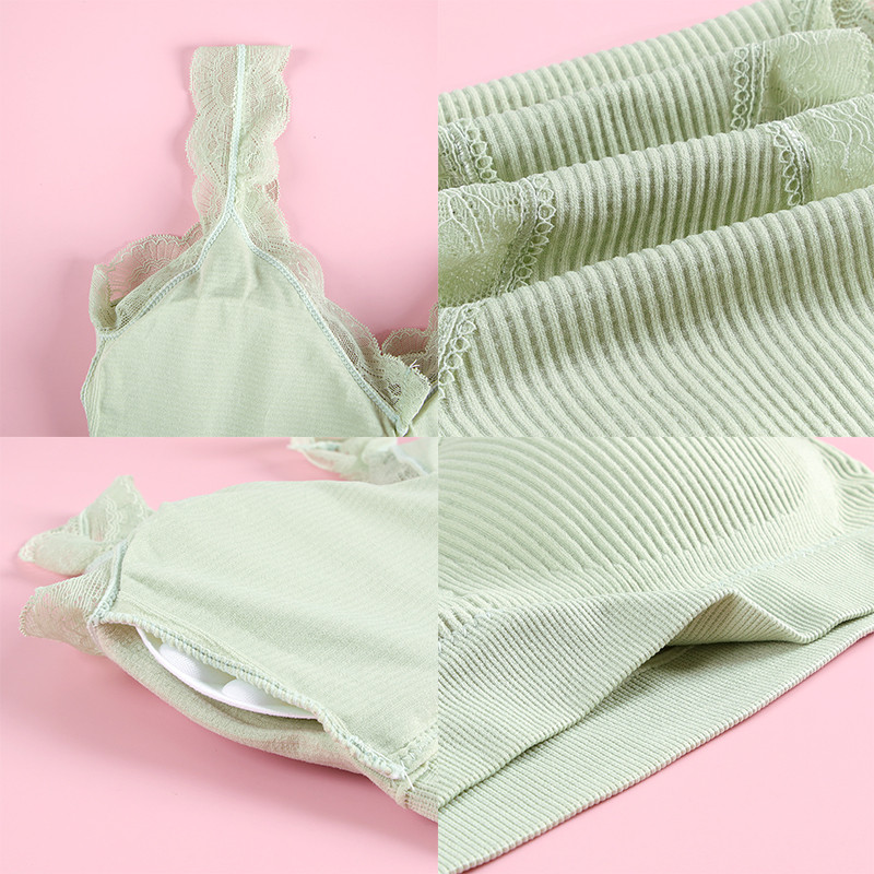 Set de lenjerie sexy din dantelă Set sutien căptușit fără inel de oțel Lenjerie de corp solidă pentru femei Sutien Crop Top confortabil pentru fitness