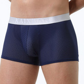 Ανδρικά εσώρουχα μπόξερ σορτς που αναπνέουν διχτυωτό σέξι ανδρικά μπόξερ σώβρακα μπικίνι ανδρικά μπαούλα