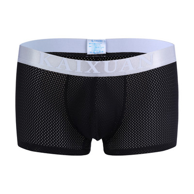 Ανδρικά εσώρουχα μπόξερ σορτς που αναπνέουν διχτυωτό σέξι ανδρικά μπόξερ σώβρακα μπικίνι ανδρικά μπαούλα