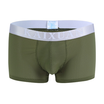 Ανδρικά εσώρουχα μπόξερ σορτς που αναπνέουν διχτυωτό σέξι ανδρικά μπόξερ σώβρακα μπικίνι ανδρικά μπαούλα
