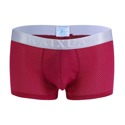 Ανδρικά εσώρουχα μπόξερ σορτς που αναπνέουν διχτυωτό σέξι ανδρικά μπόξερ σώβρακα μπικίνι ανδρικά μπαούλα