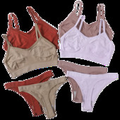 Set sutien pentru femei Chiloți tanga Sutien sexy Bralette pentru femei Set lenjerie sexy Sutien fără sârmă Sutien fără cusături Seturi de lenjerie intima Crop Top