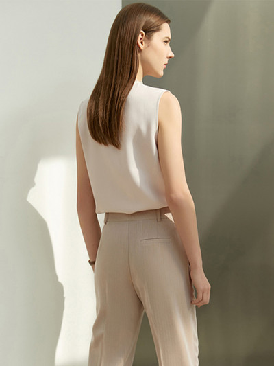 Amii Minimalism Spring Office Lady Blazer Naiste pits V-kaelusega Tanks kõrge vöökohaga naiste püksid eraldi Naiste lühikesed püksid 12060909