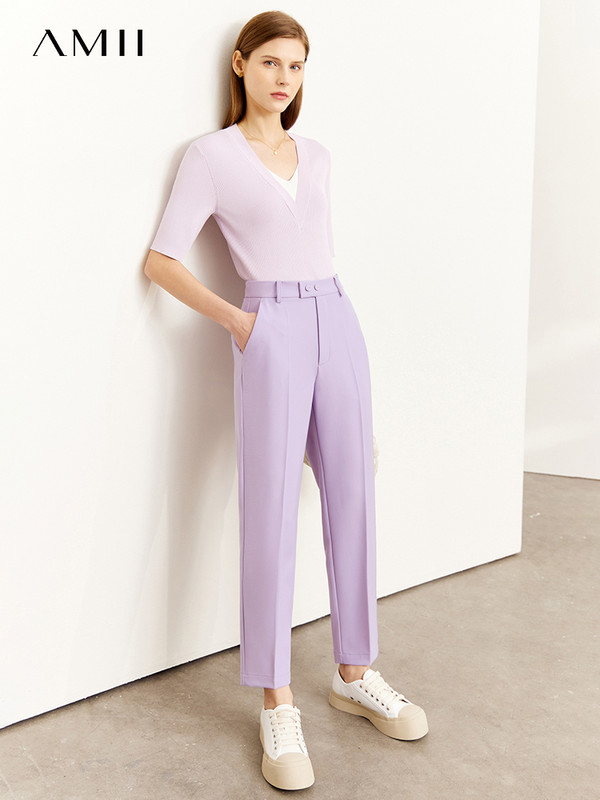 Amii μινιμαλιστικό κοστούμι για γυναίκες Φθινοπωρινό Νέο ολόσωμο παλτό blazer παντελόνι μέχρι τον αστράγαλο Office Lady Blazer Πωλείται χωριστά 12240894