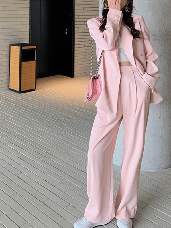 Bella Philosophy Naiste kontori valge ülikond Kaheosaline pükskostüüm Elegantne naiste komplekt vabaaja püksid jakk Tööriided