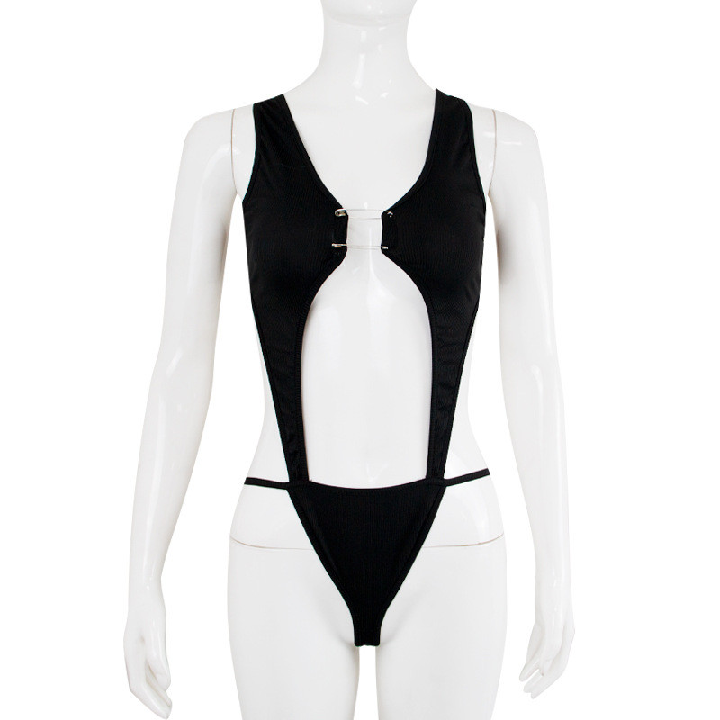 AVV Ljeto 2022. Novi dolasci Modni izdubljeni jednodijelni bodi bez rukava Seksi ženski izrezani bodi s V-izrezom bez leđa