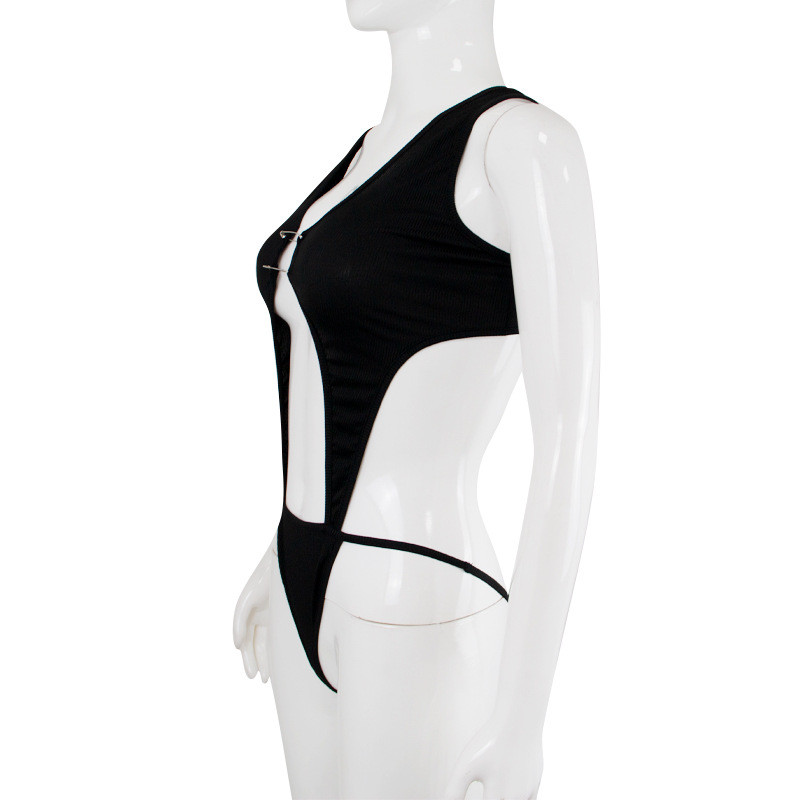 AVV Ljeto 2022. Novi dolasci Modni izdubljeni jednodijelni bodi bez rukava Seksi ženski izrezani bodi s V-izrezom bez leđa