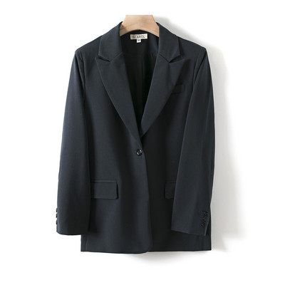 GCAROL Γυναικείο σακάκι και παντελόνι φύλακα σετ δύο τεμαχίων OL μονό στήθος Επίσημο κοστούμι πλισέ παντελόνι Άνοιξη Φθινόπωρο Χειμώνας