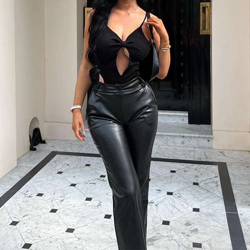 AVV Deep V Neck Romper Fitness Romper Αμάνικο Ανοιχτό Πίσω Κοίλο έξω Λεπτό σέξι καλοκαιρινό κορμάκι μαύρο λευκό κορμάκι Top Clubwear