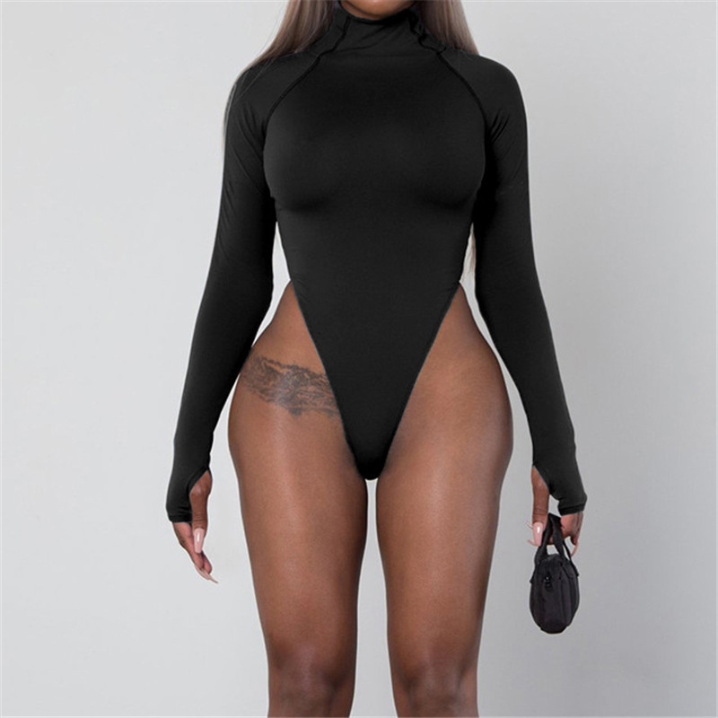 Νέον Πράσινο Σέξι Γυναικείο Κορμάκι Νέα άφιξη Φθορίζον Φορμάκια με τρύπα με μακρυμάνικο γυναικείο ολόσωμο