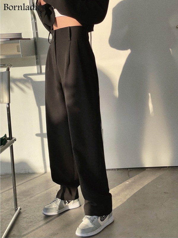 Bornladies sügisesed kaheosalised komplektid Korea moe bleiser, naiste mantel ja pükskostüümid pikkade varrukatega komplekt, 2 osaline komplekt