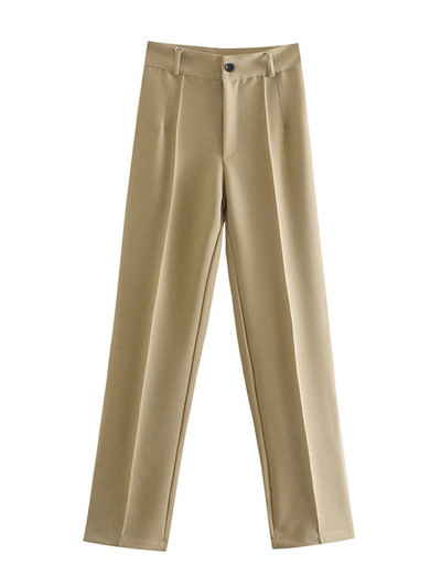 Femei Elegante Blazer Verde Inchis Drept 2022 Toamna Femeii Solid Basic Se potrivesc Doamnelor Costum cu pantaloni cu talie medie