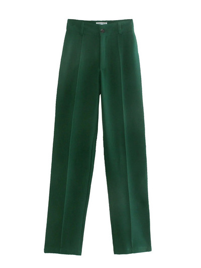 Femei Elegante Blazer Verde Inchis Drept 2022 Toamna Femeii Solid Basic Se potrivesc Doamnelor Costum cu pantaloni cu talie medie