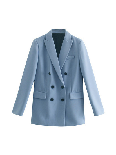 Femei Elegante Blazer Verde Inchis Drept 2022 Toamna Femeii Solid Basic Se potrivesc Doamnelor Costum cu pantaloni cu talie medie