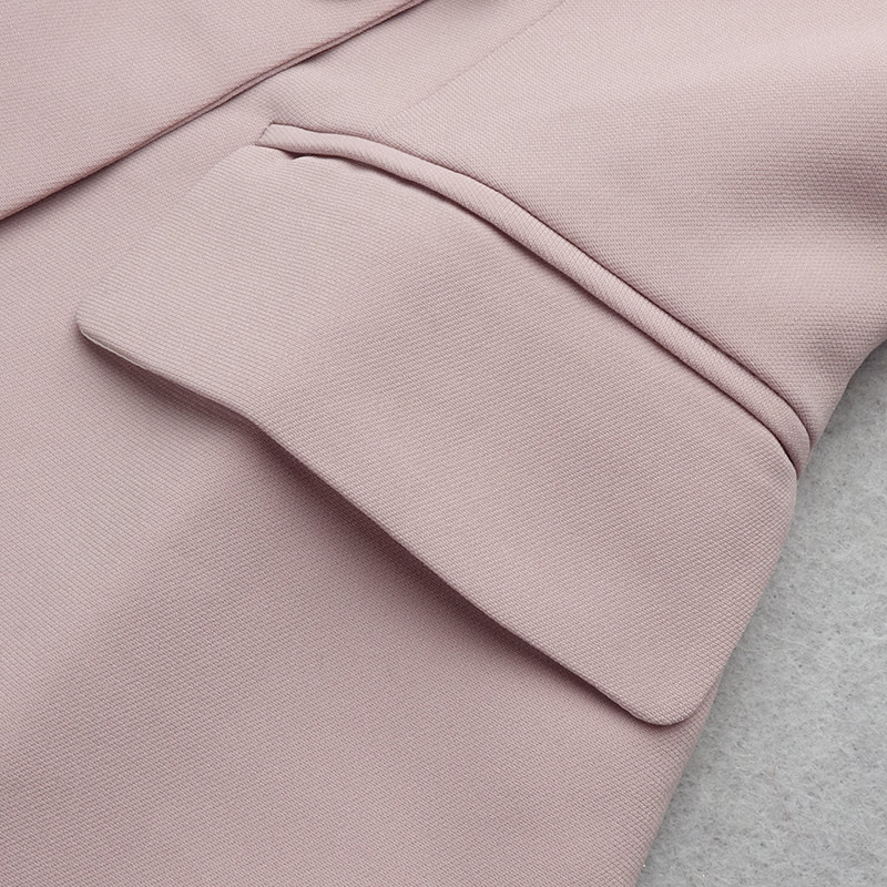 Costum pantaloni dama Office Ladies Roșu Roz Business Clasic nasturi dublu-breaste Set pantaloni nouă blazer Costume formale în două piese