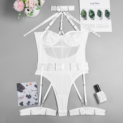SexeLakas Ερωτικό Σετ Εσώρουχα Γυναικεία Κοστούμι Σέξι See Through Επίδεσμο Εσώρουχα εσώρουχα μαύρο