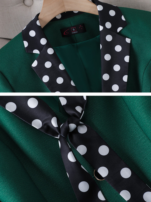 Elegant Negru Verde Violet Jachetă Formală și Costum Pantaloni Blazer Femei Femeie Birou Doamne Imbracaminte de lucru Set 2 piese