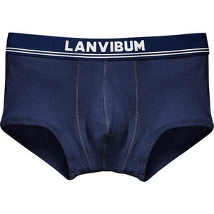 2020 Brand LANVIBUM Lenjerie intimă solidă pentru bărbați, cu talie mijlocie, din bumbac, boxer sexy