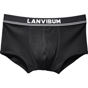 2020 Brand LANVIBUM Lenjerie intimă solidă pentru bărbați, cu talie mijlocie, din bumbac, boxer sexy