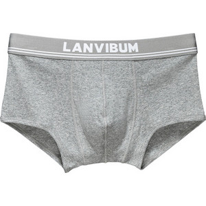 2020 Brand LANVIBUM Lenjerie intimă solidă pentru bărbați, cu talie mijlocie, din bumbac, boxer sexy