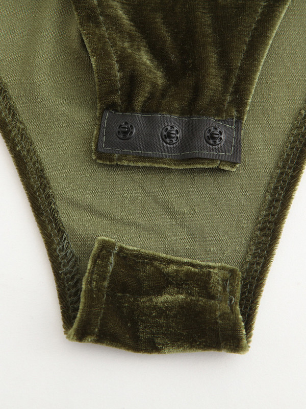 Viifaa jednobojni bodi od baršuna bez leđa, s izrezom bez naramenica, seksi gornji dio tijela za zabavu, ženski bodi uz vezanje na leđima