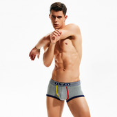 SEOBEAN Lenjerie de corp pentru bărbați noi Boxer de culoare solidă Boxeri de modă sexy cu talie joasă U-convexă confortabile