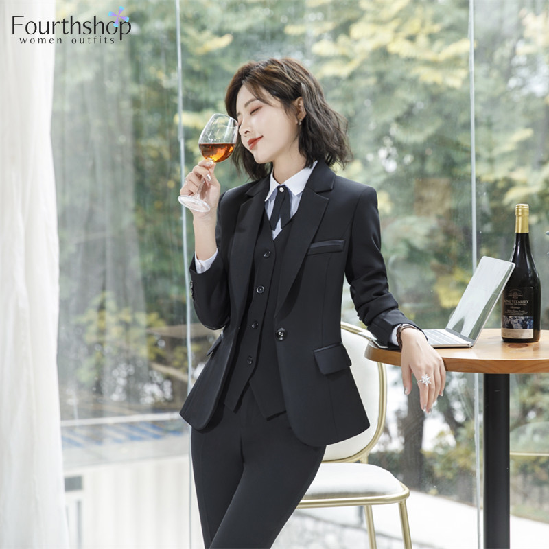 Γυναικείο Γυναικείο Γυναικείο Επαγγελματικό Σετ 2 τεμαχίων Επίσημο παντελόνι Blazer Σετ Ρούχα Γυναικείο κοστούμι 2022 Άνοιξη Φθινόπωρο