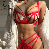 CINOON Fashion Bandage Set grudnjaka Donje rublje Push Up grudnjak Čipkani prozirni komplet donjeg rublja Seksi ultratanka košarica za žensko donje rublje