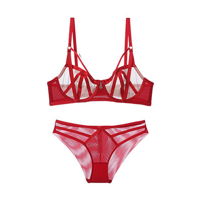 CINOON Fashion Bandage Set grudnjaka Donje rublje Push Up grudnjak Čipkani prozirni komplet donjeg rublja Seksi ultratanka košarica za žensko donje rublje