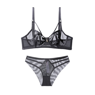 CINOON Fashion Bandage Set grudnjaka Donje rublje Push Up grudnjak Čipkani prozirni komplet donjeg rublja Seksi ultratanka košarica za žensko donje rublje
